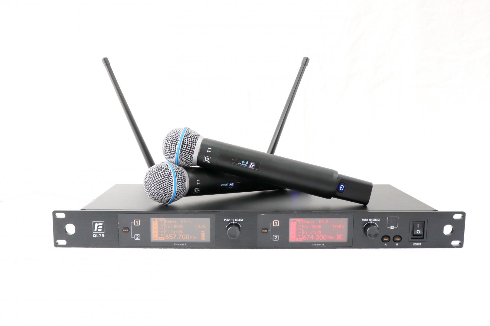 RFIntell QL7R/T1-B 720,500-754,000 МГц 2-канальная радиосистема с 2-мя ручными микрофонами в Самаре