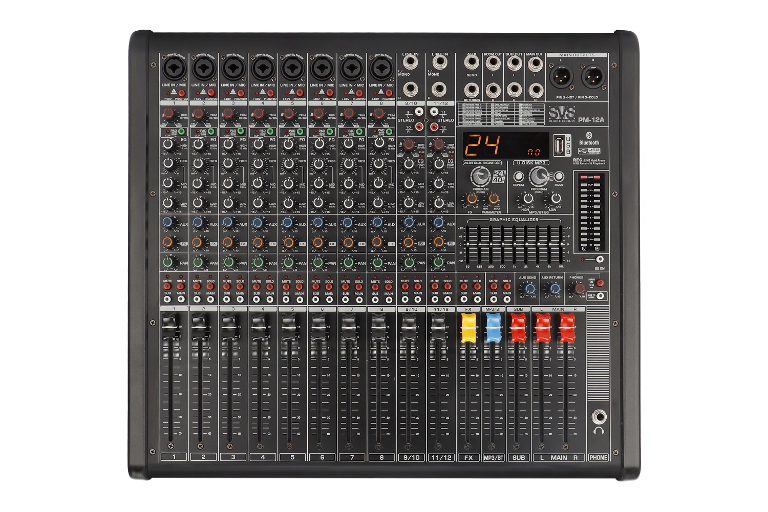 SVS Audiotechnik mixers PM-12A Активный аналоговый микшерный пульт, 12-канальный в Самаре
